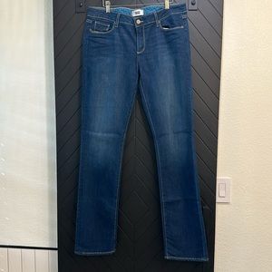 PAIGE Skyline Straight dark rinse jeans